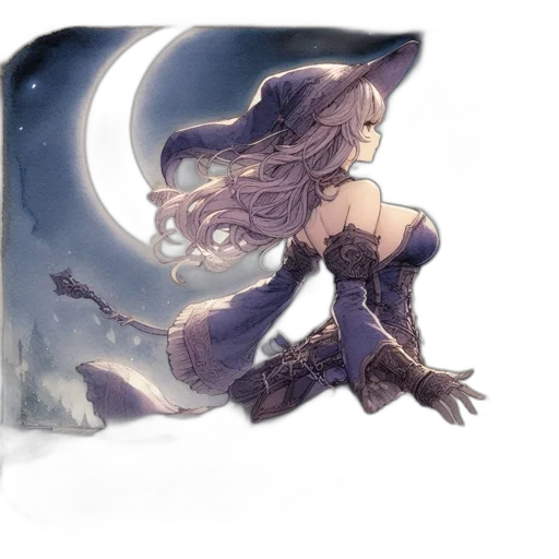 dress, mask, dragon, fantasy art, concept art, watercolor, anime, night transparent PNG cut-out