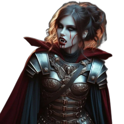 face, fantasy art, concept art, comic book art, pixel art, dark, red, blue transparent PNG cut-out