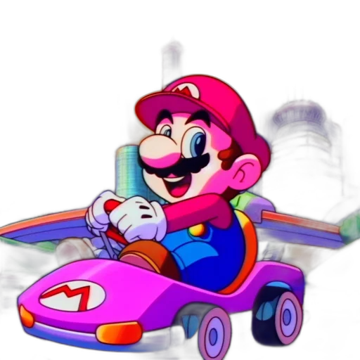 car, weapon, concept art, 3d render, pixel art, vaporwave, iconic, gaming transparent PNG cut-out