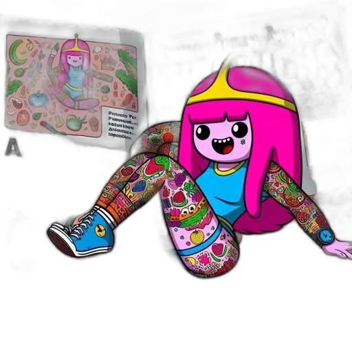 creature, concept art, cartoon, 3d render, vaporwave, neon, colorful, magazine transparent PNG cut-out