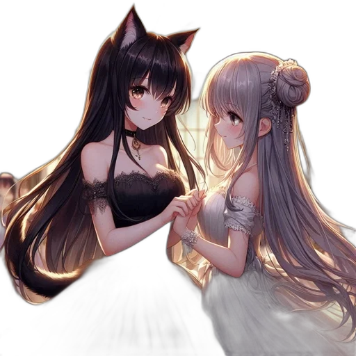 dress, mask, staff, anime transparent PNG cut-out