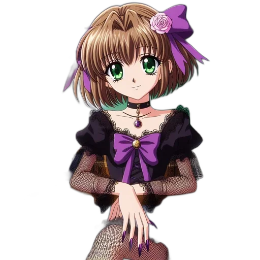 flower, staff, dress, creature, anime, pixel art, cartoon, fantasy art transparent PNG cut-out