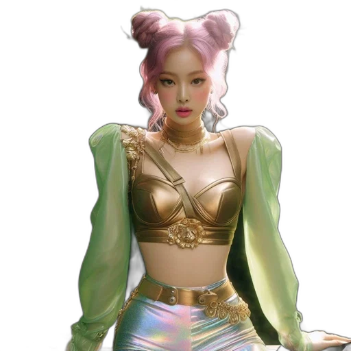 fantasy art, concept art, vaporwave, cyberpunk, pastel, neon, colorful, green transparent PNG cut-out