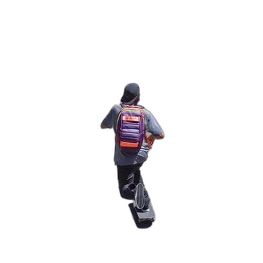 jacket, robot, staff, creature, vaporwave, cyberpunk, 3d render, concept art transparent PNG cut-out