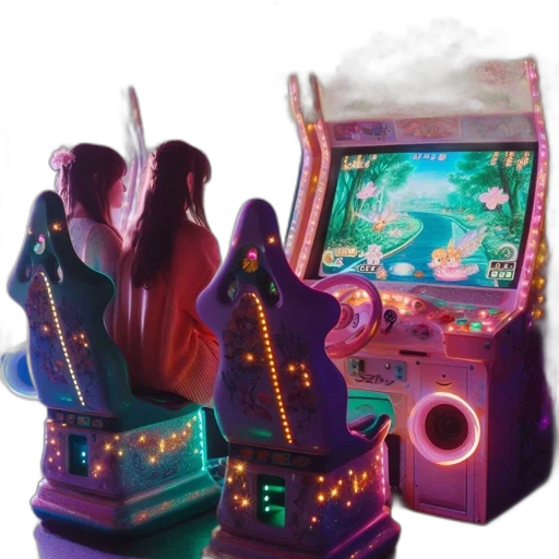 robot, weapon, vaporwave, cyberpunk, concept art, 3d render, outer space, neon lights transparent PNG cut-out
