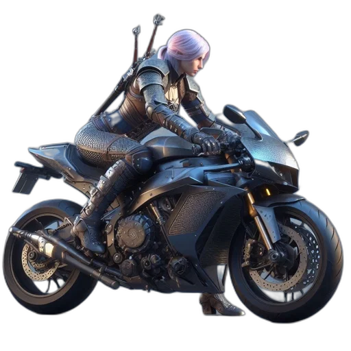 weapon, jacket, robot, concept art, 3d render, photorealistic, cyberpunk, woman transparent PNG cut-out