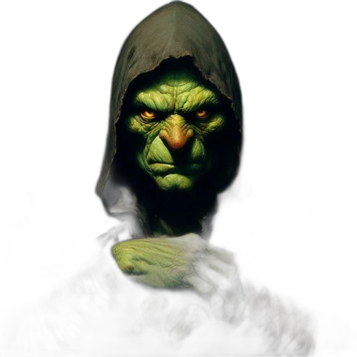 mask, face, staff, creature, concept art, fantasy art, photorealistic, comic book art transparent PNG cut-out