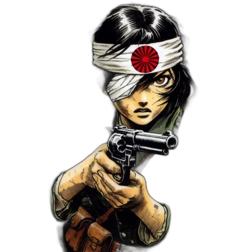 weapon, comic book art, cartoon, concept art, anime, dense, forest, young transparent PNG cut-out