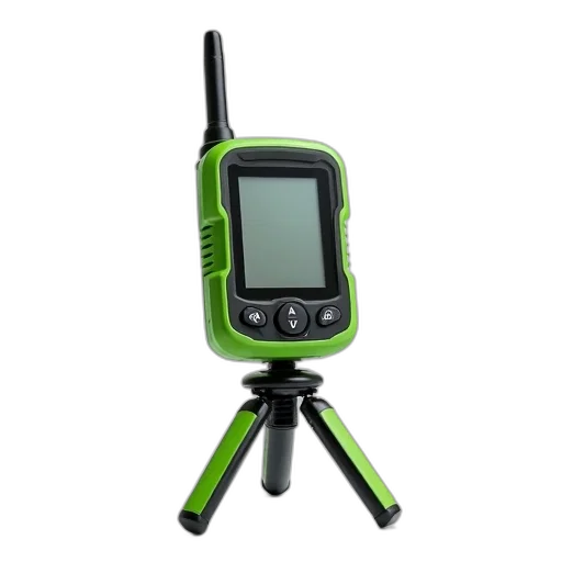 staff, modern, gps, device, green, black, color, scheme transparent PNG cut-out