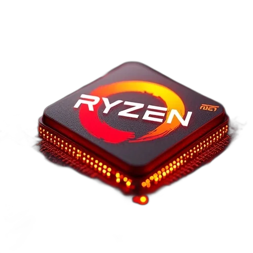 crown, robot, 3d render, amd, ryzen, 9gh, cores, ghz transparent PNG cut-out