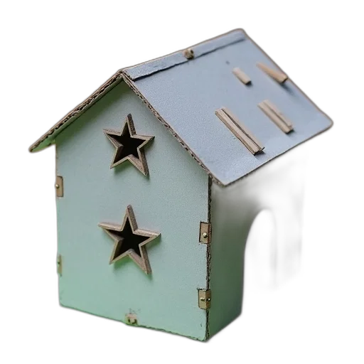 furniture, jewelry, 3d render, miniature, model, building, star-shaped, design transparent PNG cut-out