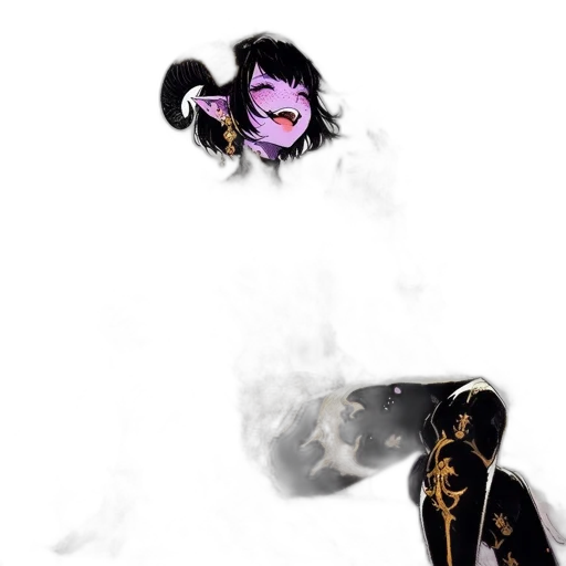 mask, dragon, staff, creature, concept art, fantasy art, anime, watercolor transparent PNG cut-out