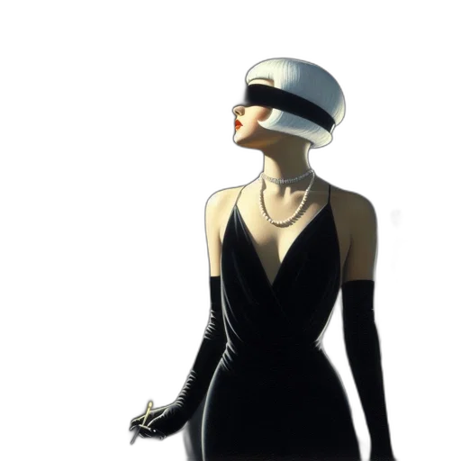 dress, hat, jewelry, mask, concept art, 3d render, photorealistic, fantasy art transparent PNG cut-out