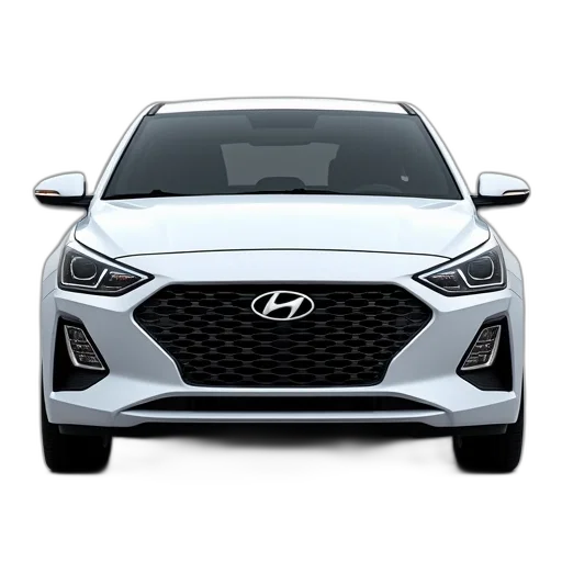 car, 3d render, front, view, hyundai, grand, i20 transparent PNG cut-out
