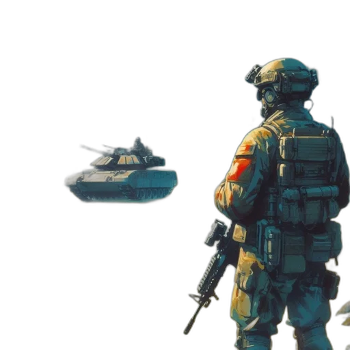 weapon, robot, concept art, pixel art, 3d render, watercolor, outer space, underwater transparent PNG cut-out