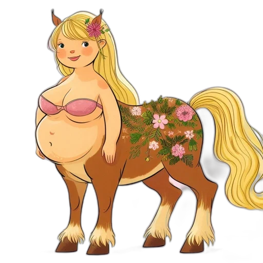 dress, concept art, fantasy art, pixel art, cartoon, anthropomorphic, centaur, figure transparent PNG cut-out