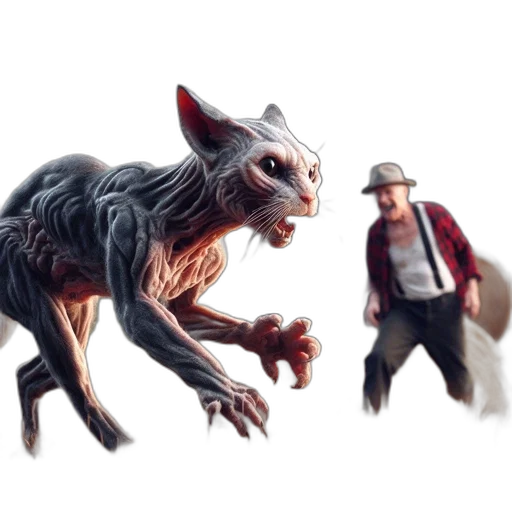 creature, animal, concept art, 3d render, fantasy art, photorealistic, rustic, setting transparent PNG cut-out