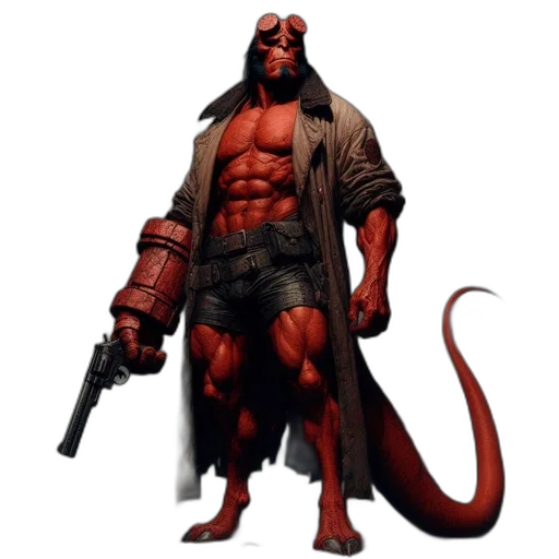 dragon, weapon, concept art, comic book art, fantasy art, 3d render, red, muscular transparent PNG cut-out