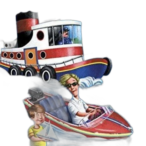 shoes, 3d render, colorful, illustration, various, boats, including, tugboat transparent PNG cut-out