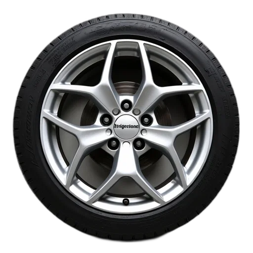 car, close-up, image, wheel, silver, rim, black, spokes transparent PNG cut-out