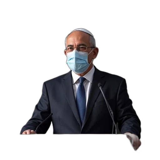 mask, israeli, minister, rabbi transparent PNG cut-out