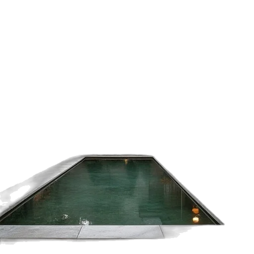 building, 3d render, underwater, wooden, pool, stone, courtyard transparent PNG cut-out