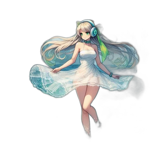dress, hair, creature, concept art, fantasy art, pixel art, watercolor, pastel transparent PNG cut-out