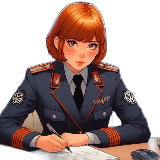staff, jacket, face, weapon, anime, concept art, pixel art, cartoon transparent PNG cut-out