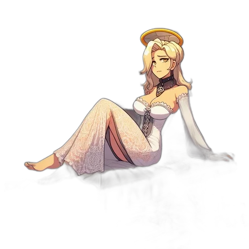 dress, crown, hat, staff, watercolor, concept art, pixel art, fantasy art transparent PNG cut-out