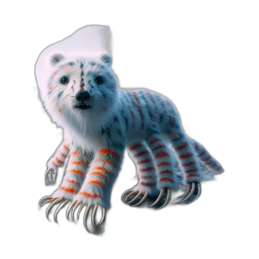 creature, animal, staff, dragon, concept art, 3d render, vaporwave, watercolor transparent PNG cut-out