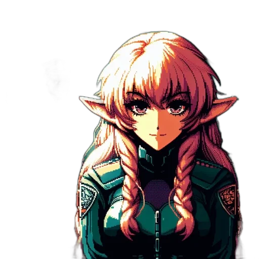 dragon, staff, jacket, face, pixel art, fantasy art, anime, concept art transparent PNG cut-out