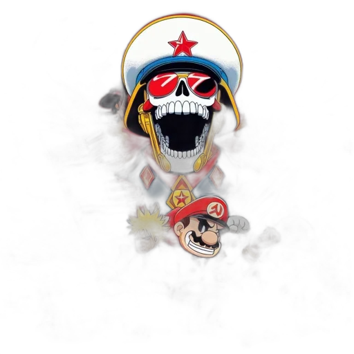 mask, crown, concept art, 3d render, pixel art, comic book art, vibrant, chaotic transparent PNG cut-out