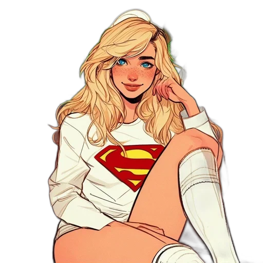 comic book art, cartoon, pixel art, concept art, neon, young, woman, blond transparent PNG cut-out