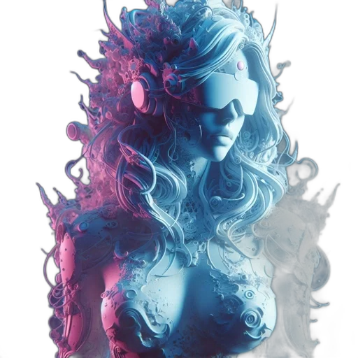 dress, crown, flower, dragon, fantasy art, concept art, photorealistic, 3d render transparent PNG cut-out