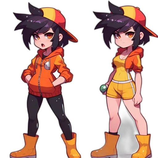 hat, jacket, concept art, pixel art, anime, cartoon, monochrome, red transparent PNG cut-out