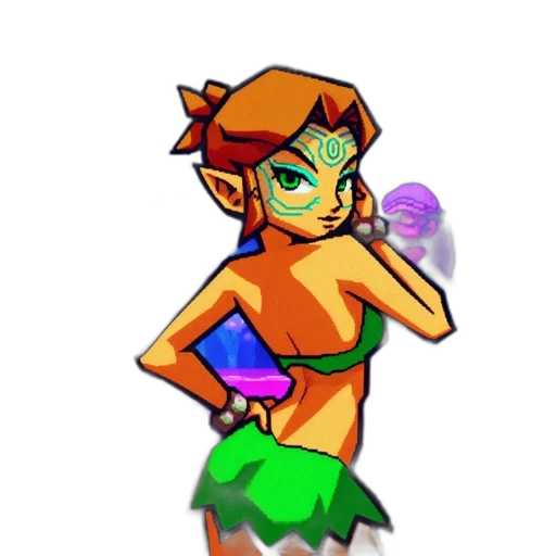 staff, dress, jewelry, pixel art, concept art, fantasy art, vaporwave, neon transparent PNG cut-out