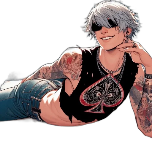 comic book art, concept art, cyberpunk, cartoon, monochrome, animated, figure, silver transparent PNG cut-out