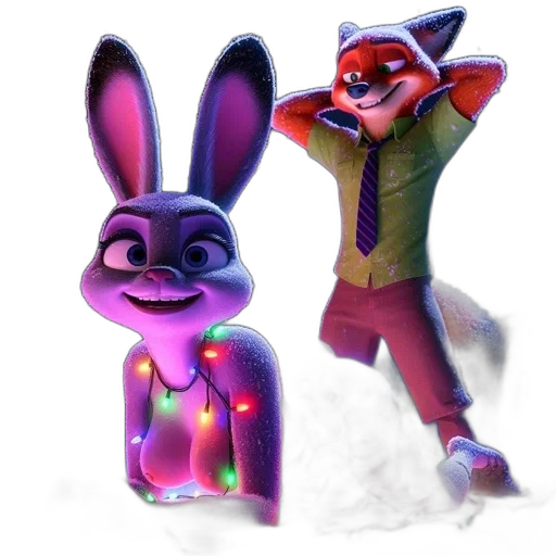 3d render, concept art, fantasy art, cartoon, neon lights, neon, colorful, anthropomorphic transparent PNG cut-out
