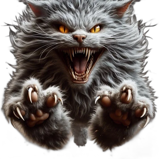 creature, animal, fantasy art, photorealistic, concept art, pixel art, majestic, fierce-looking transparent PNG cut-out