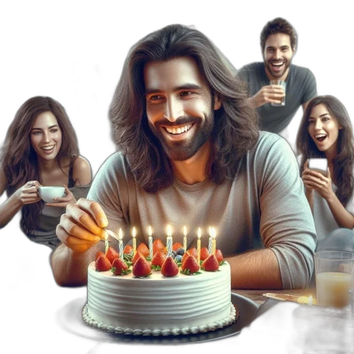 photorealistic, 3d render, brightly, lit, room, five, people, gather transparent PNG cut-out