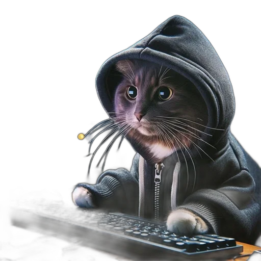 animal, staff, cyberpunk, concept art, 3d render, photorealistic, anthropomorphized, cat transparent PNG cut-out