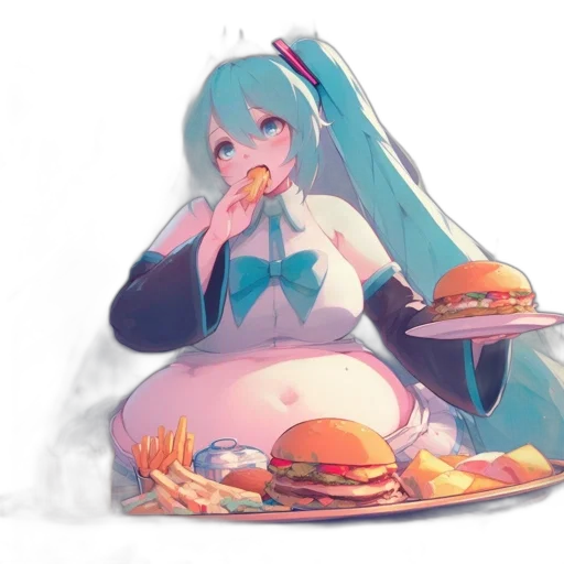 food, dress, robot, creature, concept art, vaporwave, anime, pixel art transparent PNG cut-out