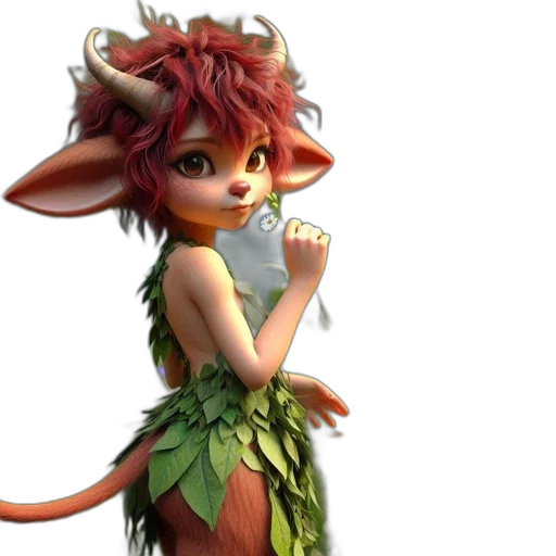 animal, 3d render, concept art, fantasy art, photorealistic, creature, red, hair transparent PNG cut-out