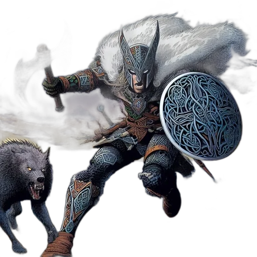 dragon, fantasy art, concept art, comic book art, 3d render, blue, viking, warrior transparent PNG cut-out