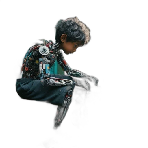robot, weapon, jacket, creature, concept art, cyberpunk, comic book art, pixel art transparent PNG cut-out