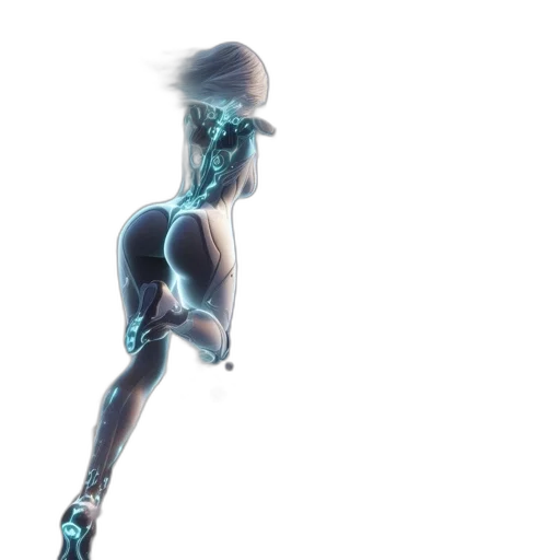 robot, dress, staff, creature, concept art, 3d render, cyberpunk, fantasy art transparent PNG cut-out
