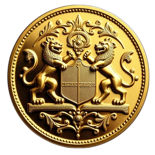 crown, jewelry, 3d render, golden, coin, detailed, design, featuring transparent PNG cut-out