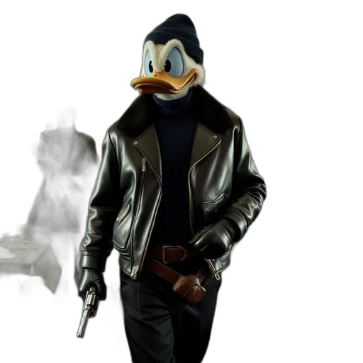 jacket, mask, animal, weapon, concept art, 3d render, photorealistic, pixel art transparent PNG cut-out