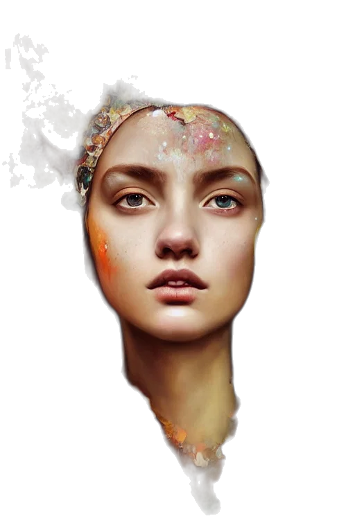 face, mask, crown, jewelry transparent PNG cut-out