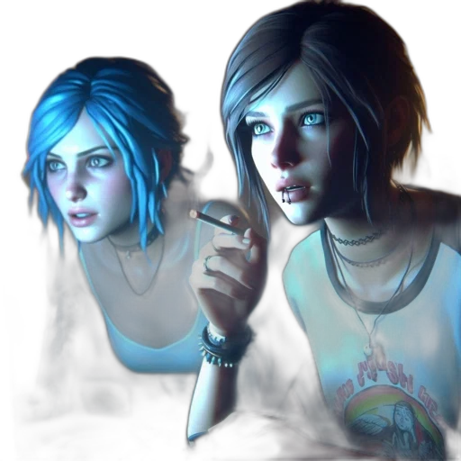face, concept art, photorealistic, fantasy art, cyberpunk, neon lights, night, fire transparent PNG cut-out